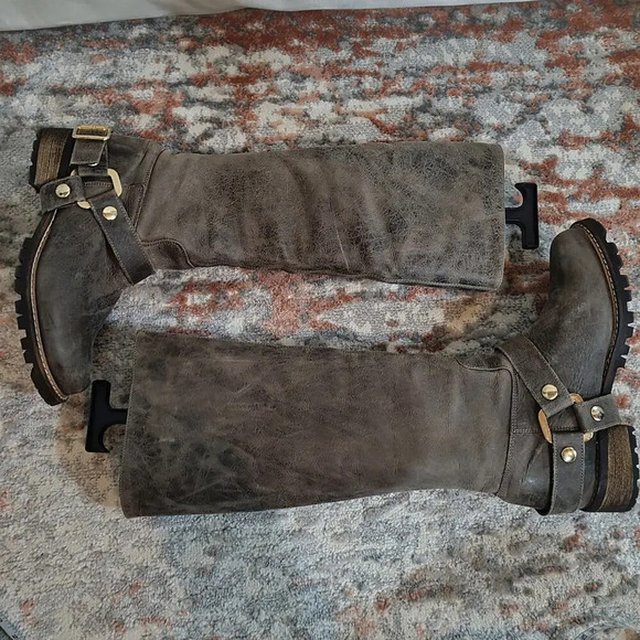 KG by Kurt Geiger Brown Leather Riding Boots - Size 7 - Picture 4 of 10